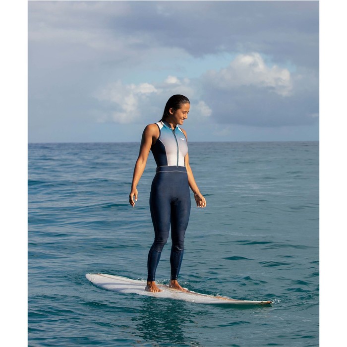 2024 Roxy Womens Rise 1.5mm Long Jane Front Zip Wetsuit ERJW703015 - Iodine Blue
